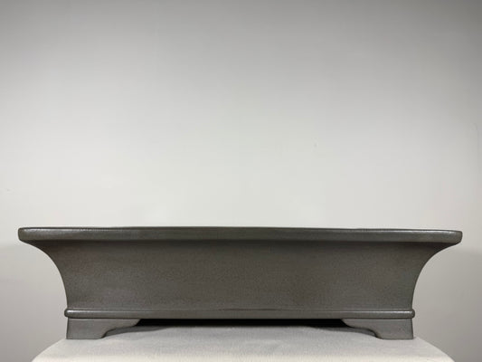 Preowned Japanese Tokoname Unglazed Rectangular Bonsai Pot Kisen - 19.5” x 14.25” x 5”