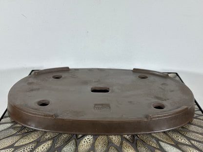 Preowned Japanese Tokoname Unglazed Shallow Oval Bonsai Pot Sankyou - 15.75” By 10.75”
