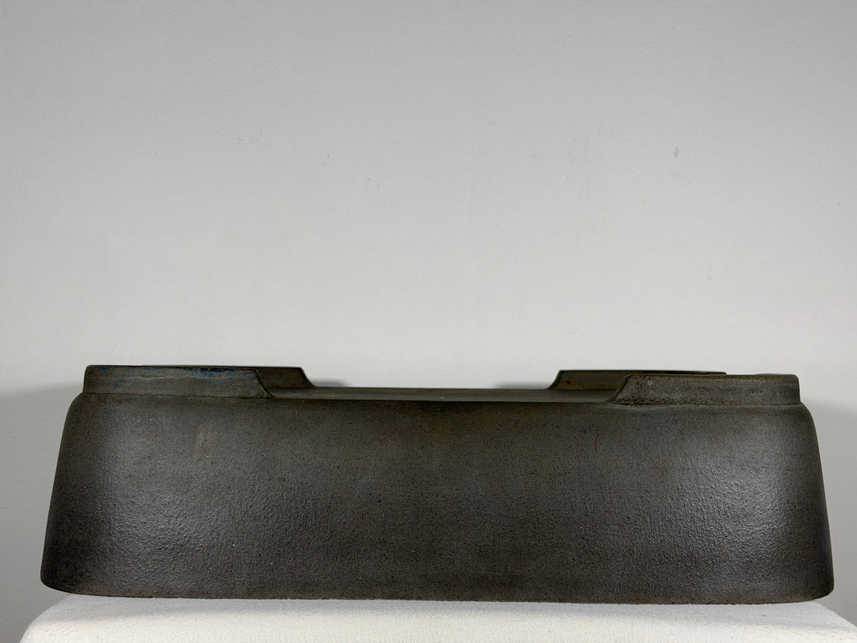 Preowned Japanese Tokoname Unglazed Rectangular Bonsai Pot Kisen - 19” x 14.25” x 5”