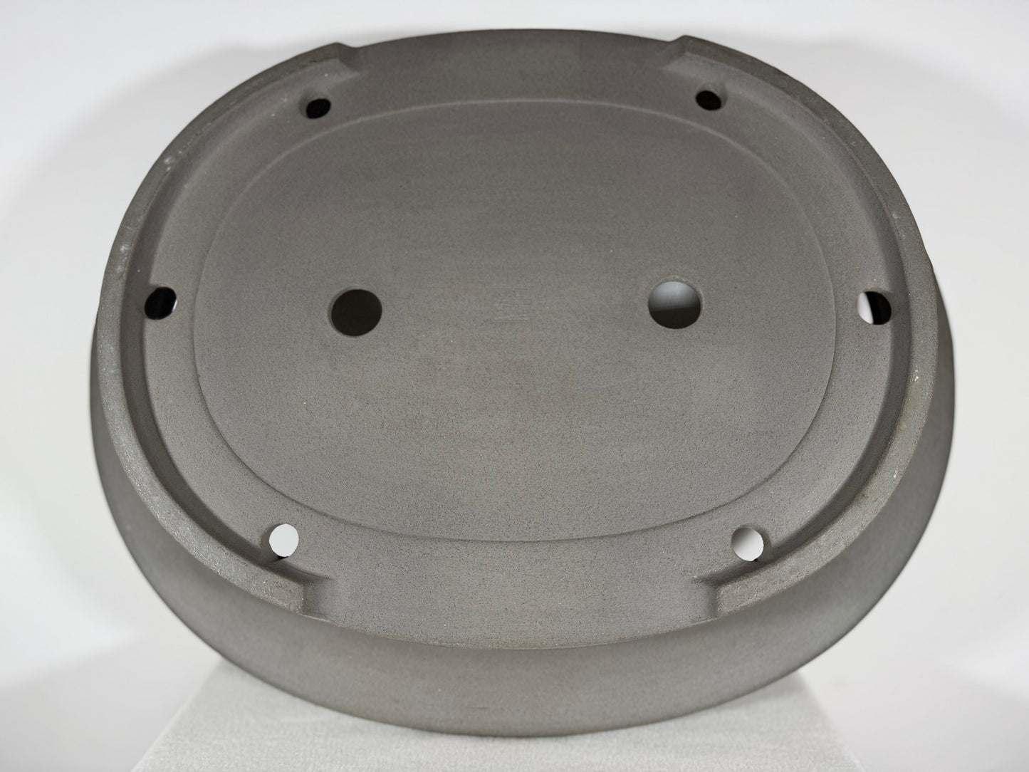 New Japanese Tokoname Unglazed Oval Bonsai Pot Kisen - 23” By 19”