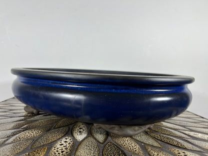 Preowned Japanese Tokoname Bag Style Bonsai Pot with Patina - 12.5” By 9.25”