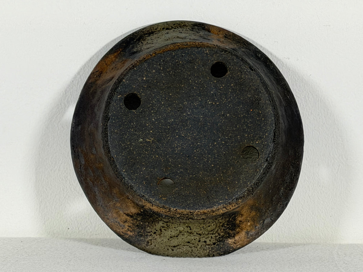 Preowned Japanese Tokoname Glazed Nanban Style Bonsai Pot - 7.75” By 1.75”