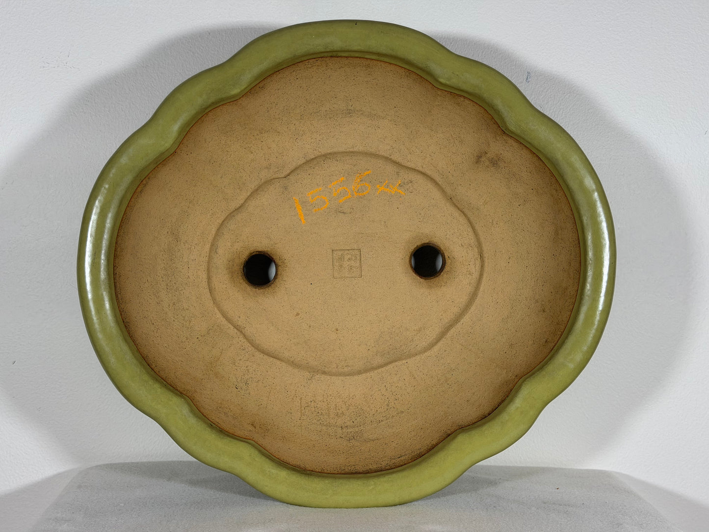 Preowned Japanese Tokoname Mokko Style Bonsai Pot Itikou - 14.75” By 13.5”