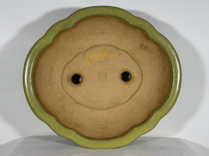 Preowned Japanese Tokoname Mokko Style Bonsai Pot Itikou - 14.75” By 13.5”