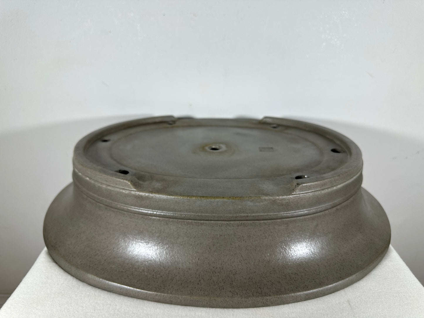 Preowned Japanese Tokoname Unglazed Oval Bonsai Pot Seizan - 19” By 16”