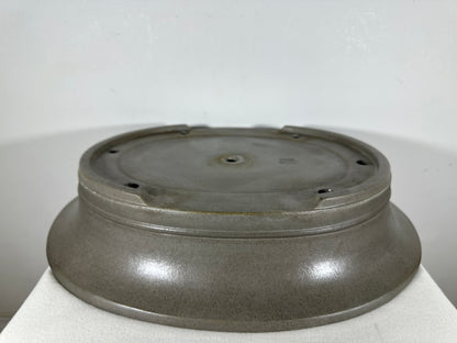 Preowned Japanese Tokoname Unglazed Oval Bonsai Pot Seizan - 19” By 16”