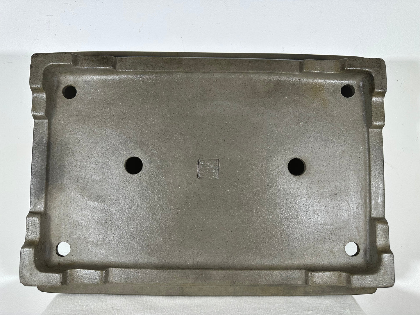 Preowned Japanese Tokoname Unglazed Rectangular Bonsai Pot Seizan - 19.5” By 13.75”