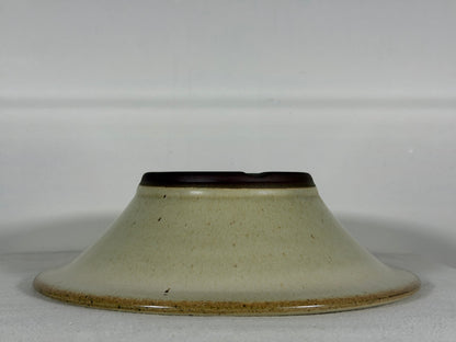 Preowned Japanese Tokoname Round Bonsai Pot Yamaaki - 10.5” By 3”
