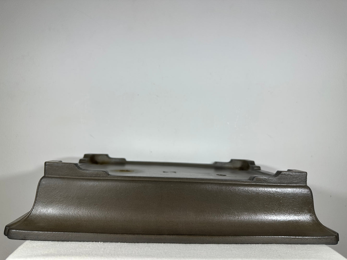 Preowned Japanese Tokoname Unglazed Rectangular Bonsai Pot Seizan - 19.5” By 13.5”