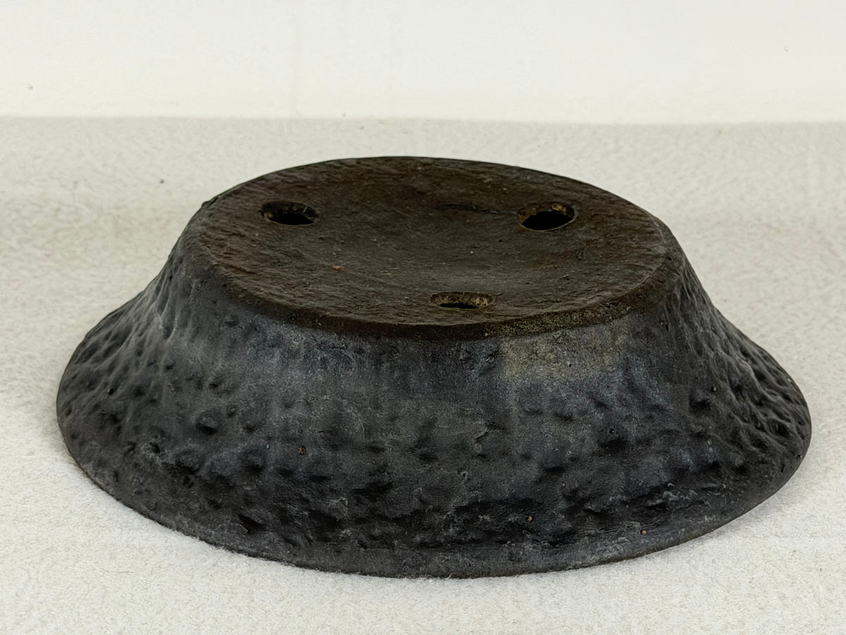 Preowned Japanese Tokoname Unglazed Nanban Style Bonsai Pot Nihei - 6.5” By 1 5/8”