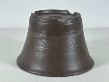 Preowned Japanese Tokoname Unglazed Round Bonsai Pot - 5” By 3”