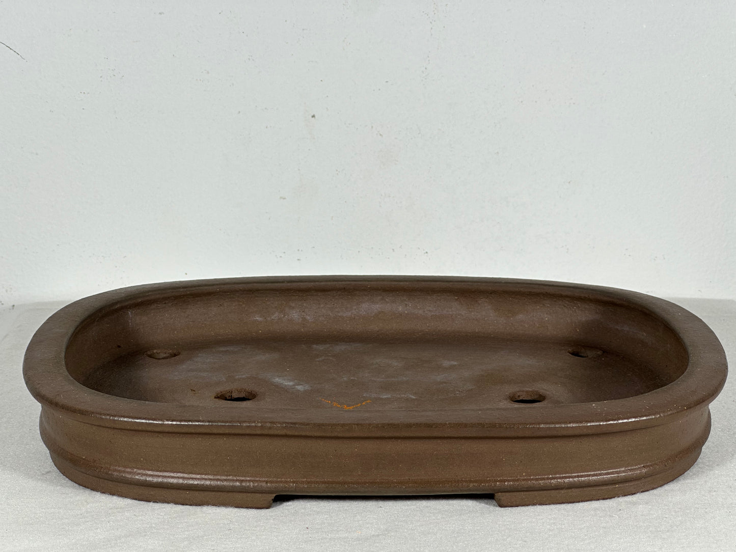 Preowned Japanese Tokoname Unglazed Rectangular Shallow Bonsai Pot Seizan - 12.25” By 9”