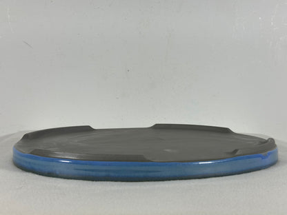 New Japanese Glazed Suiban for Suiseki Bonsai Harumatsu - 12.5” By 9”