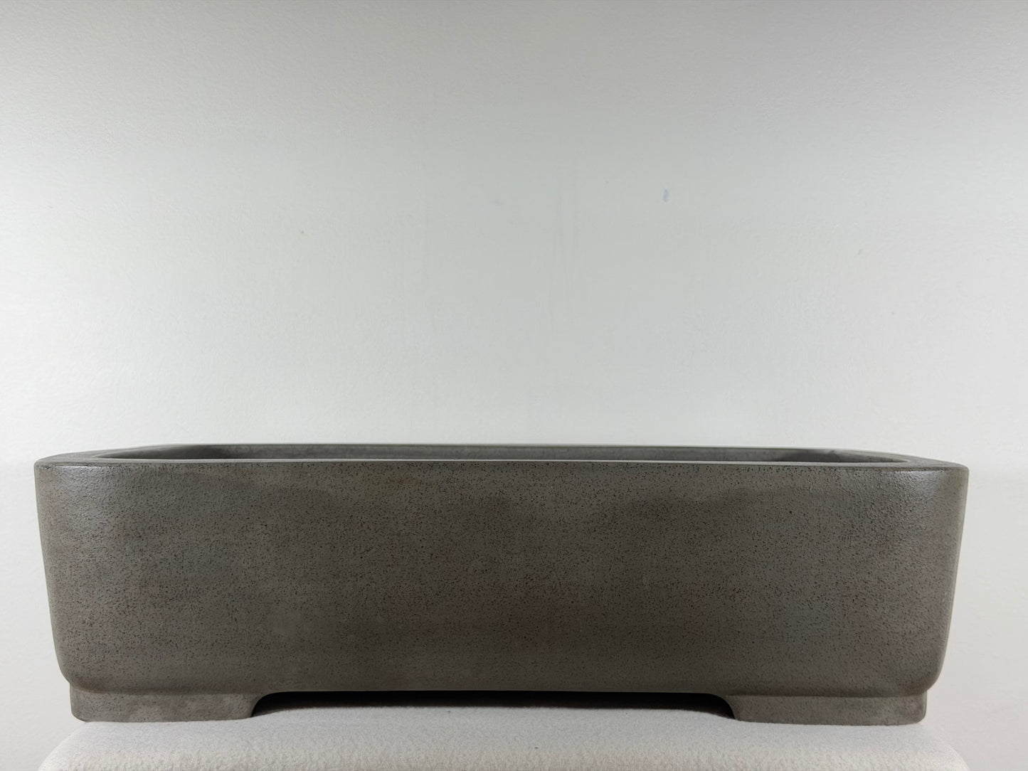 Preowned Japanese Tokoname Unglazed Rectangular Bonsai Pot Seizan - 19.25” By 14”