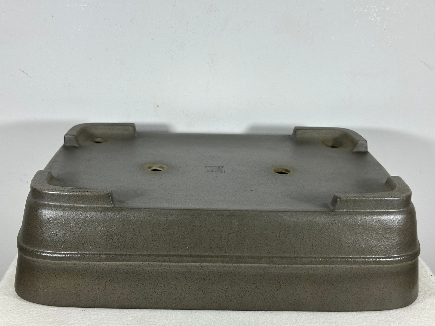 Preowned Japanese Tokoname Unglazed Rectangular Bonsai Pot Seizan - 15” By 10.75”