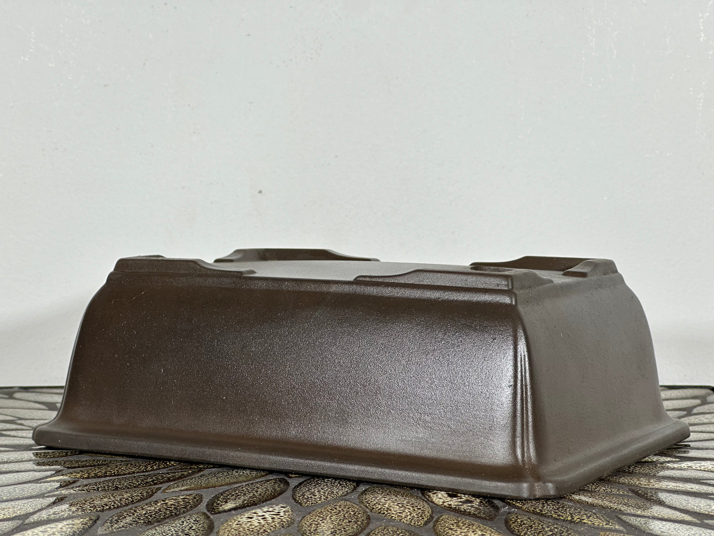 Preowned Japanese Tokoname Unglazed Rectangular Bonsai Pot - 9.75” By 7.25”