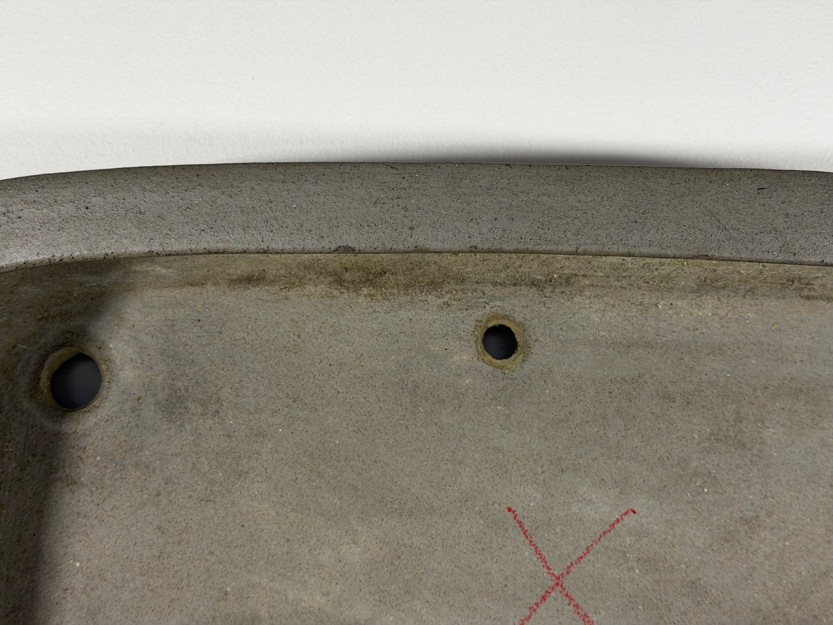 Preowned Japanese Tokoname Unglazed Rectangular Bonsai Pot Kisen - 19” x 14.25” x 5”