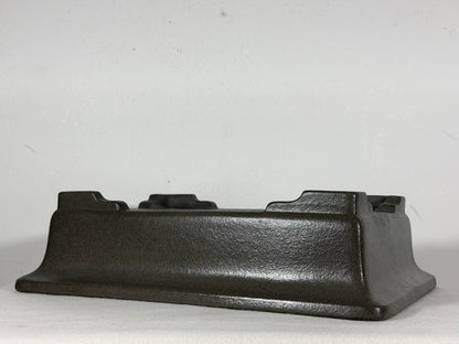 Preowned Japanese Tokoname Unglazed Rectangular Bonsai Pot Seizan - 13” By 9.5”