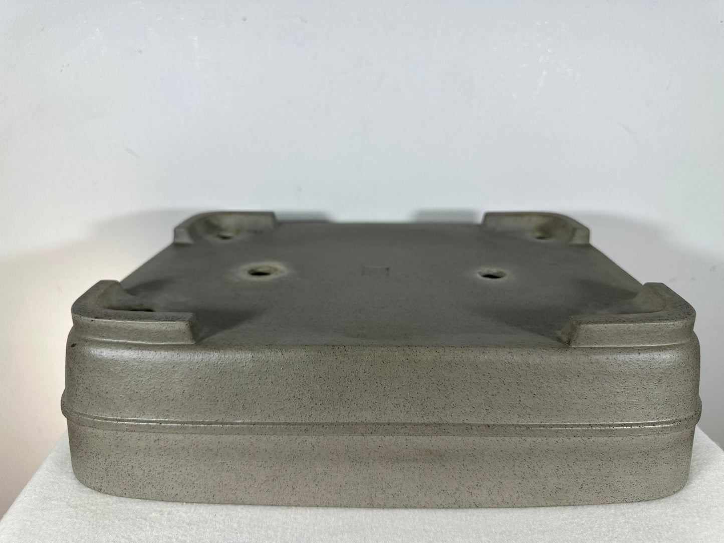 Preowned Japanese Tokoname Rectangular Bonsai Pot Seizan - 14.75” By 11”