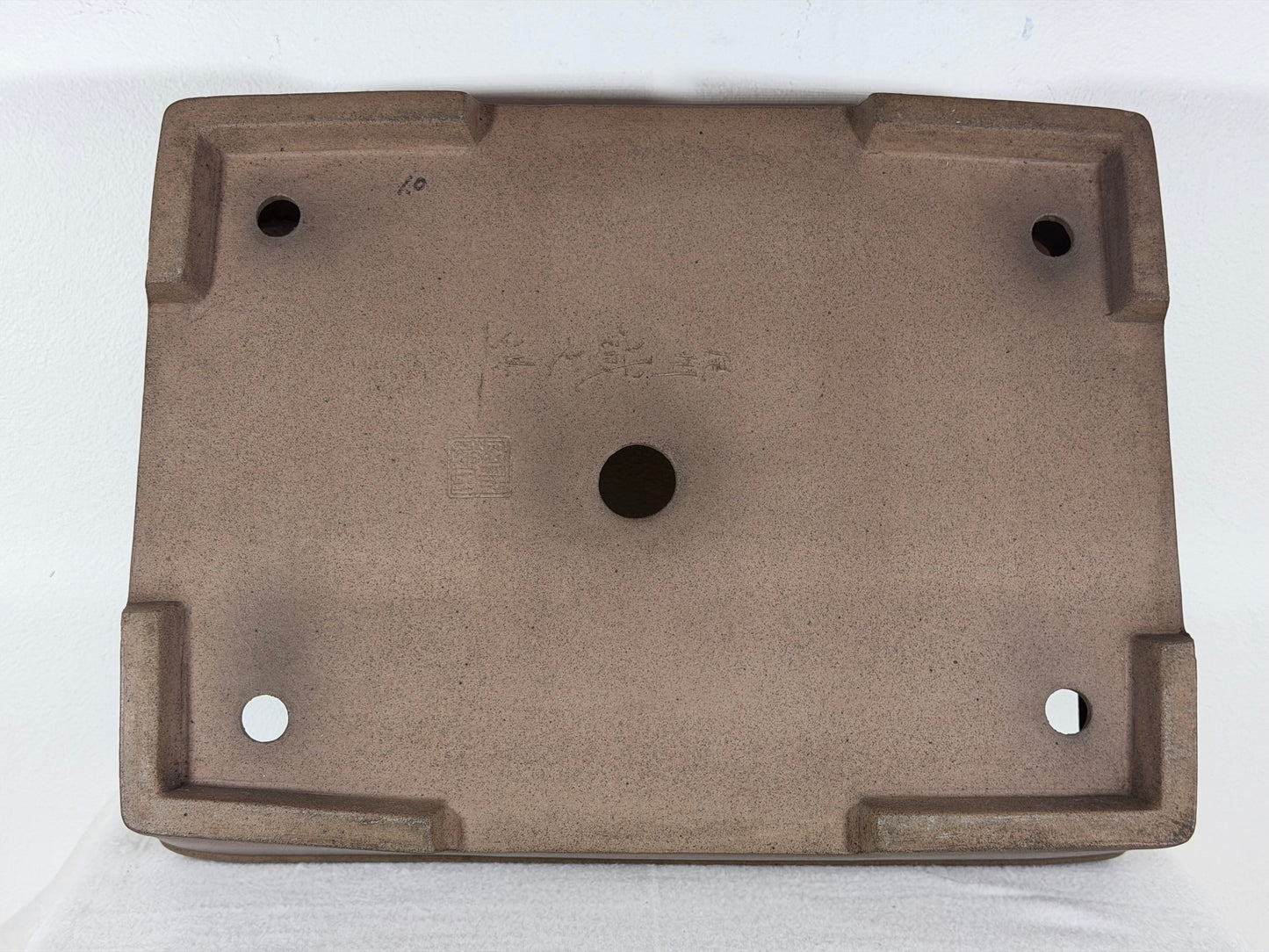 Preowned Japanese Tokoname Unglazed Rectangular Bonsai Pot Seibun - 15” By 11”