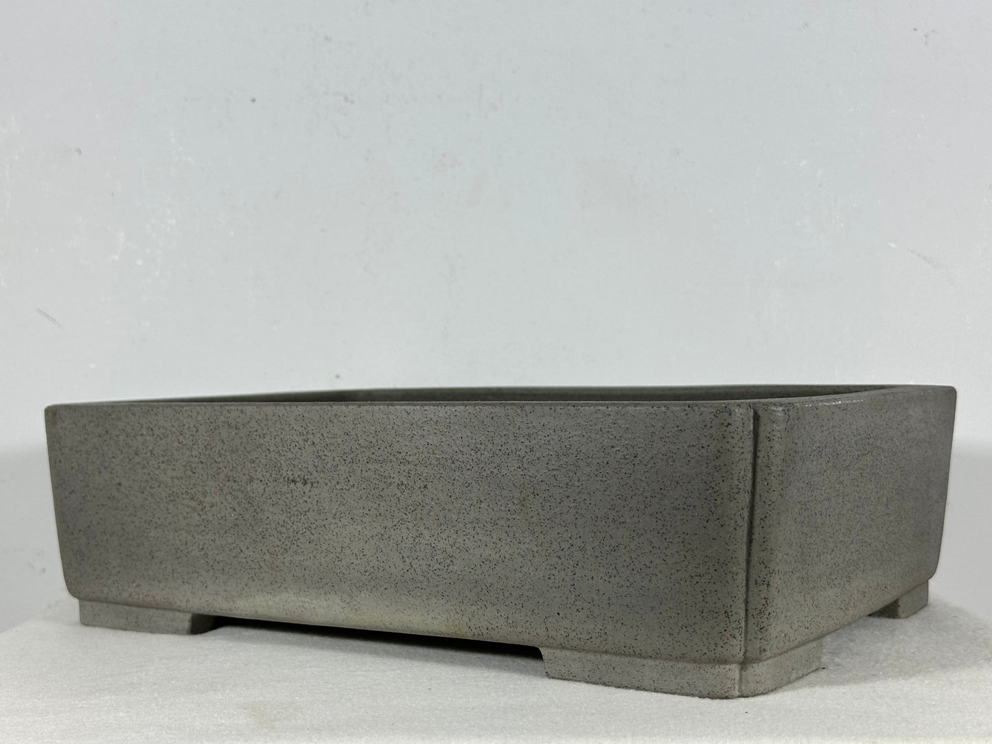 Preowned Japanese Tokoname Unglazed Rectangular Bonsai Pot Seizan - 13.75” By 9.75”