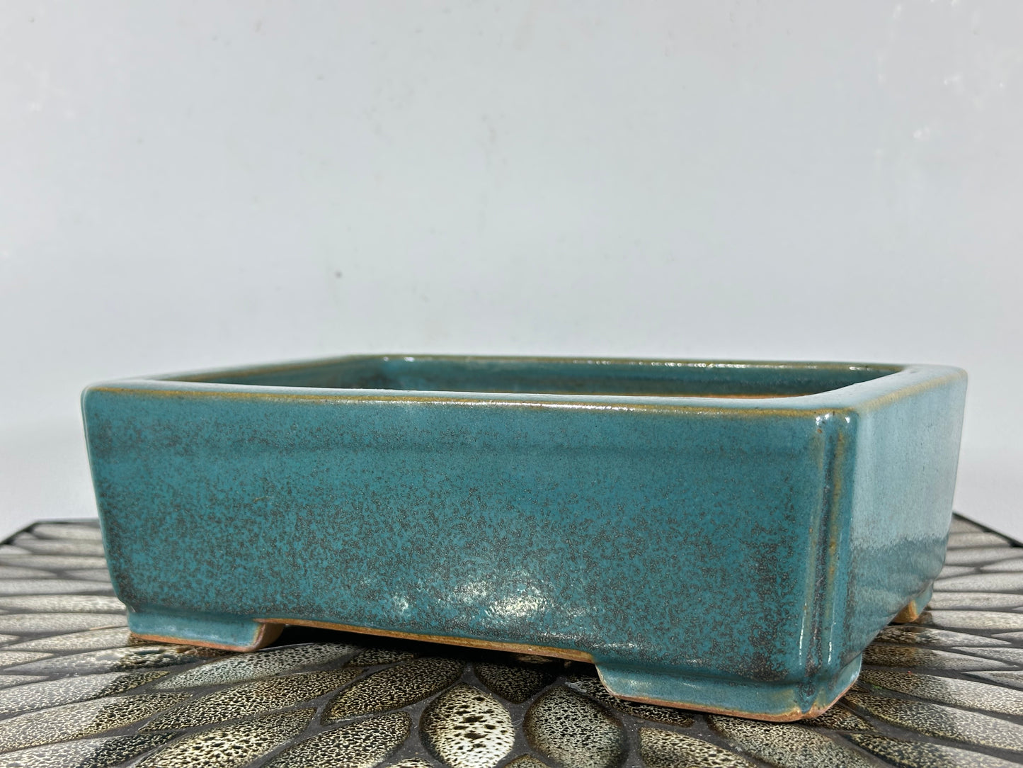 Preowned Japanese Tokoname Rectangular Bonsai Pot Reiho - 9.25” By 7”