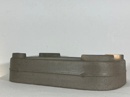 Preowned Japanese Tokoname Unglazed Rectangular Bonsai Pot Seizan - 12.75” By 9.25”