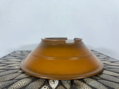 Preowned Japanese Tokoname Round Bonsai Pot Bigei - 9.5” By 2 7/8”