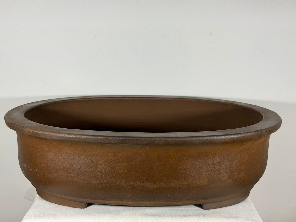 Preowned Japanese Tokoname Rectangular Bonsai Pot Itayama -  22.25” x 17.5” x 6.25”