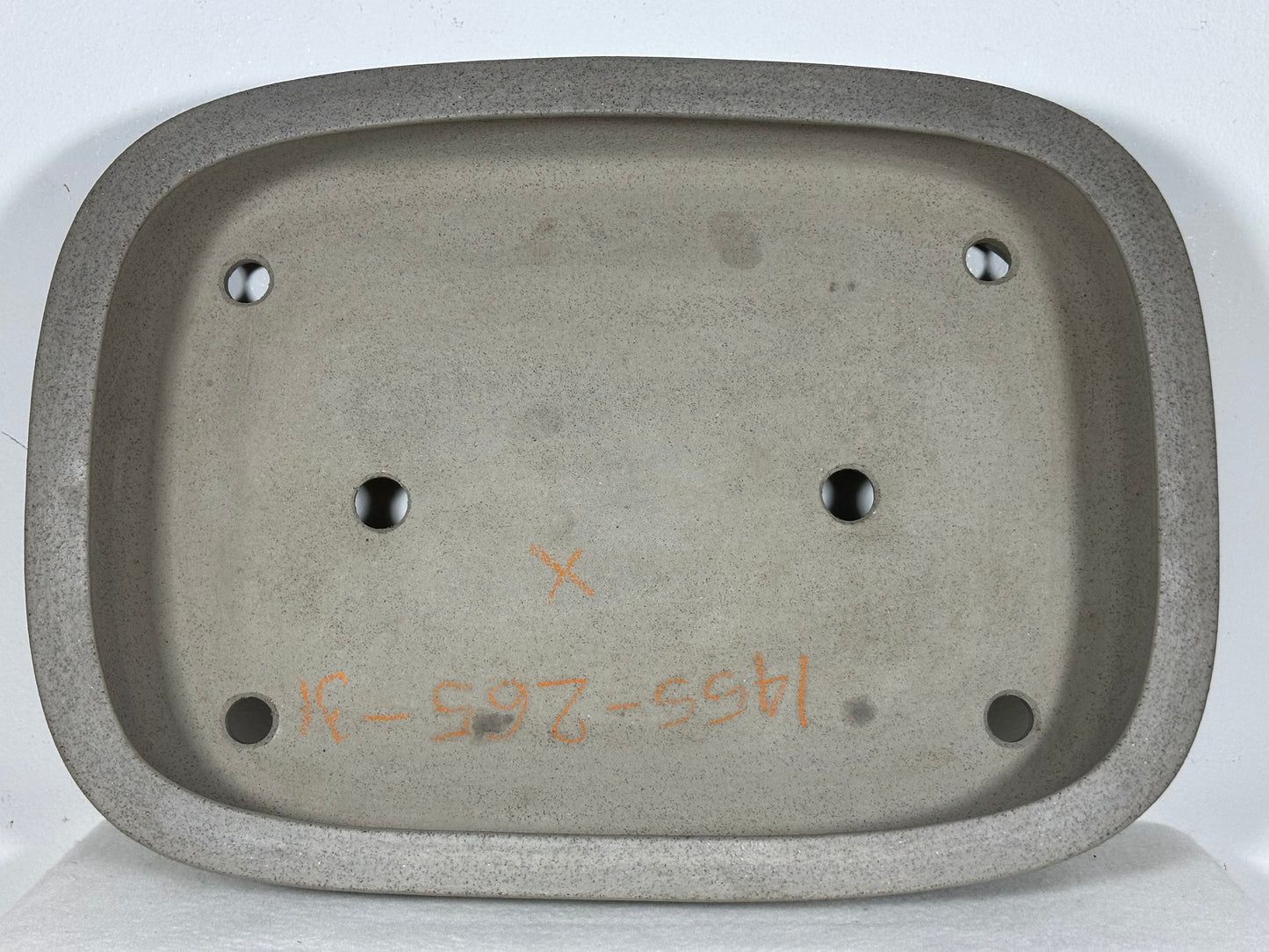 Preowned Japanese Tokoname Unglazed Rectangular Bonsai Pot Seizan - 15.25” By 11”
