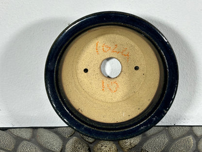 New Japanese Tokoname Round Glazed Bonsai Pot Katu - 5” By 2.25”