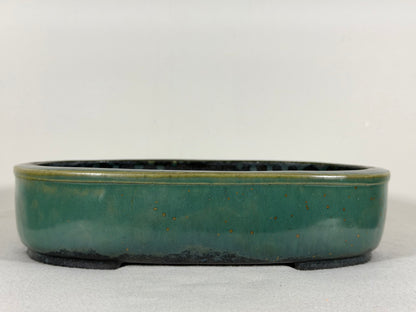 Preowned Japanese Tokoname Rectangular Bonsai Pot Aiba Koyo - 11” By 9”
