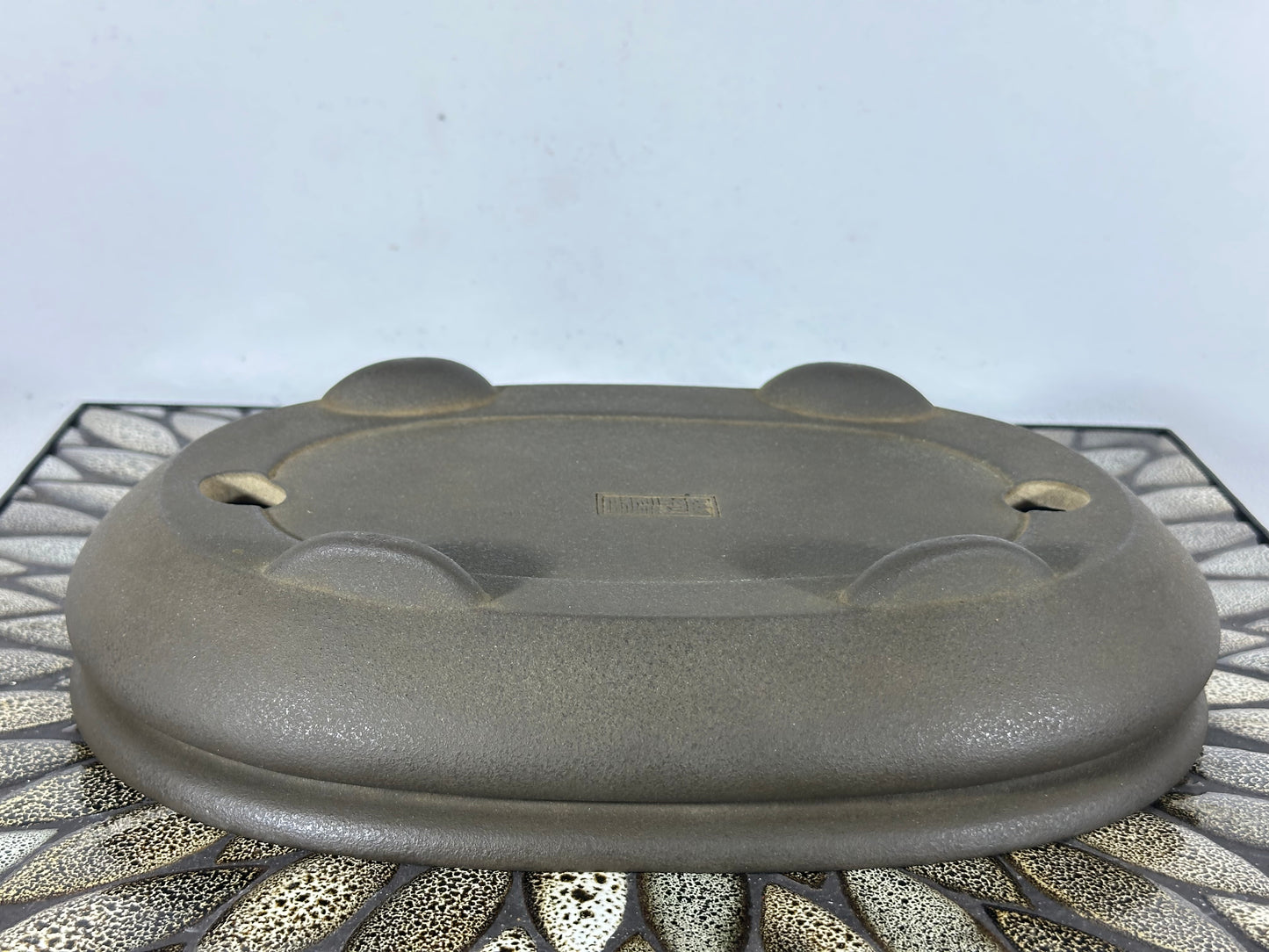Preowned Vintage Japanese Tokoname Unglazed Bag Style Bonsai Pot Yamaaki - 11.5” By 8”
