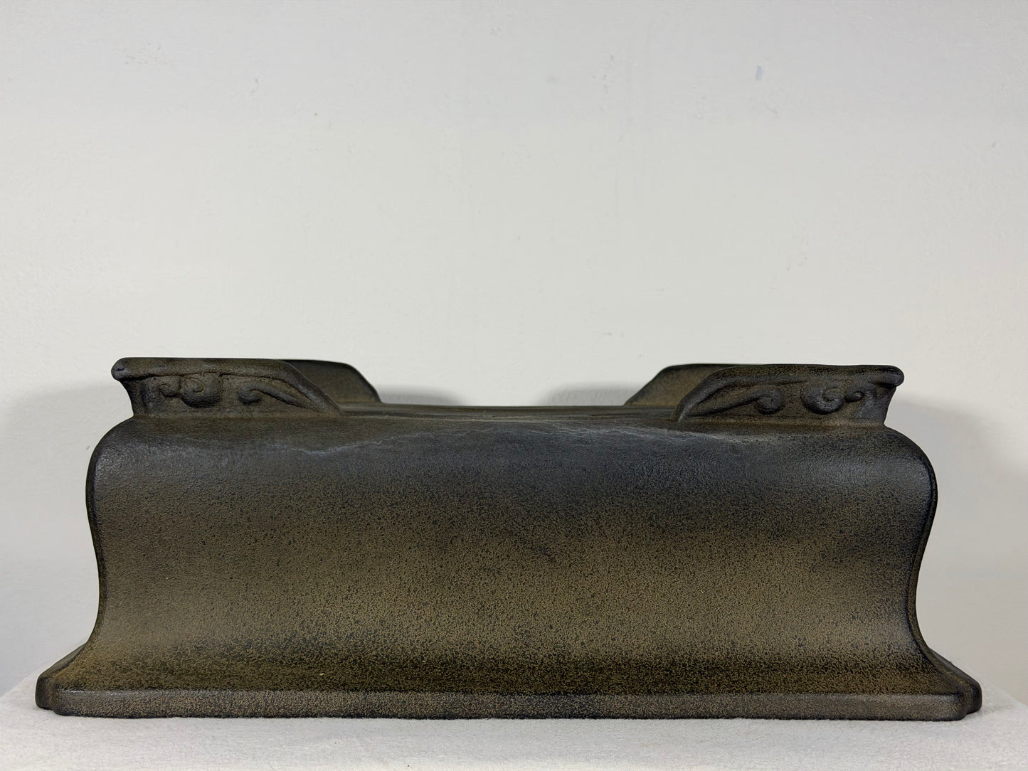 Preowned Vintage Japanese Tokoname Unglazed Rectangular Bonsai Pot Aiba Koyo - 15” By 11.25”