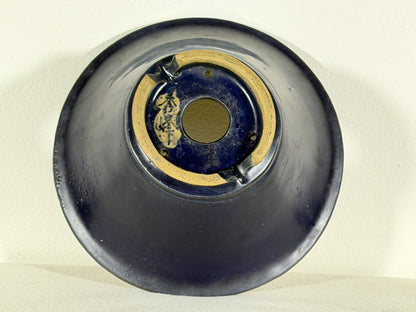 Preowned Japanese Tokoname Glazed Round Bonsai Pot Syuhou Yoshimura - 8.5” By 3.75”