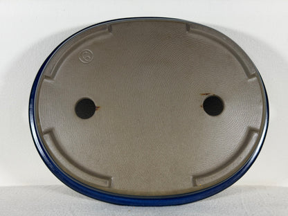 Preowned Japanese Tokoname Glazed Oval Bonsai Pot Has Patina - 11.25” By 9”