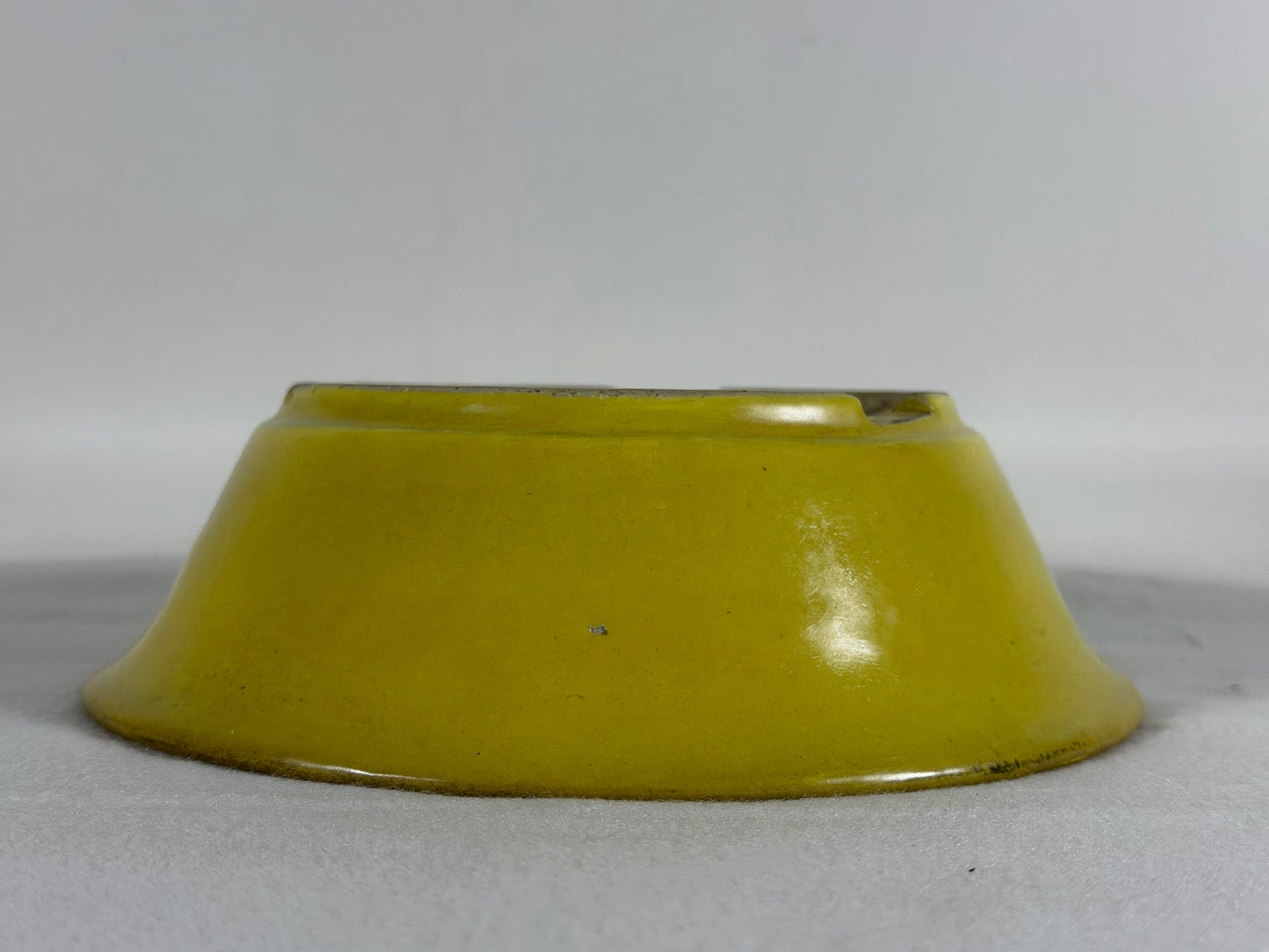 Preowned Japanese Tokoname Glazed Round Bonsai Pot Aiba Koyo - 7.5” By 2 1/8”