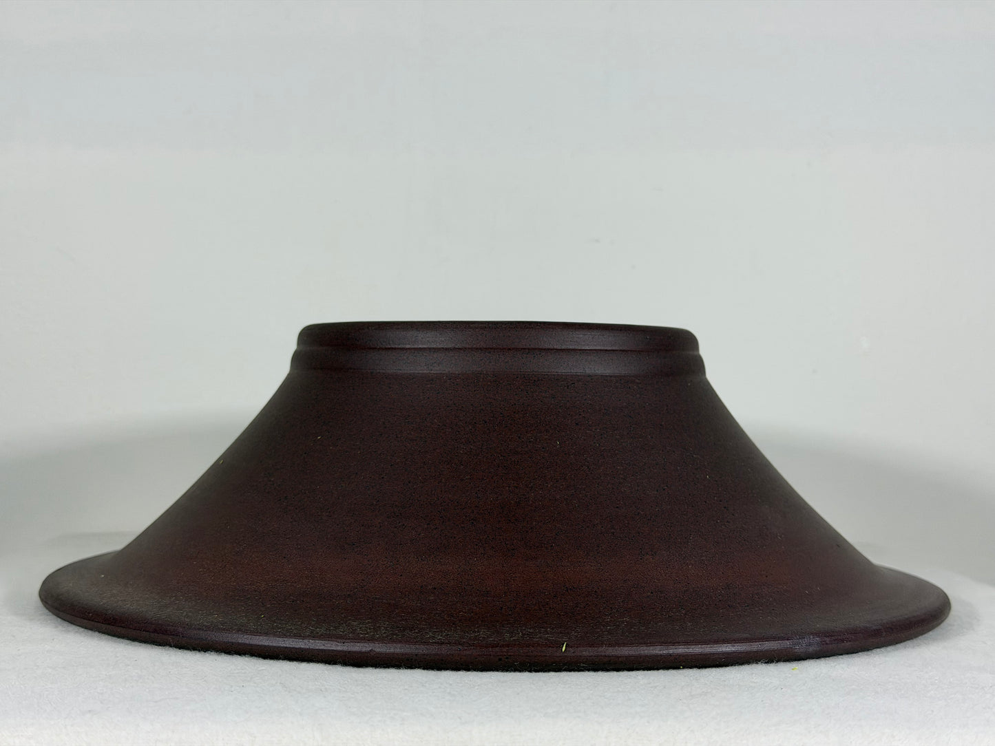 New Japanese Tokoname Unglazed Round Bonsai Pot Yamaaki - 12.75” By 4”