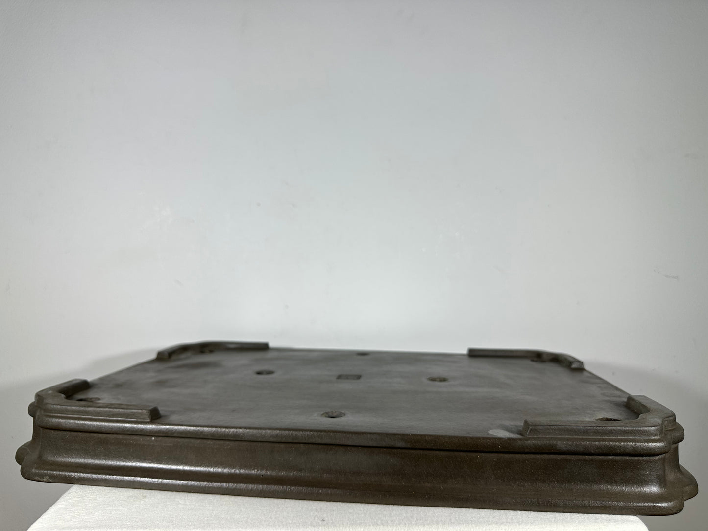 Preowned Japanese Tokoname Unglazed Rectangular Shallow Bonsai Pot Seizan - 22.5” By 15.25”
