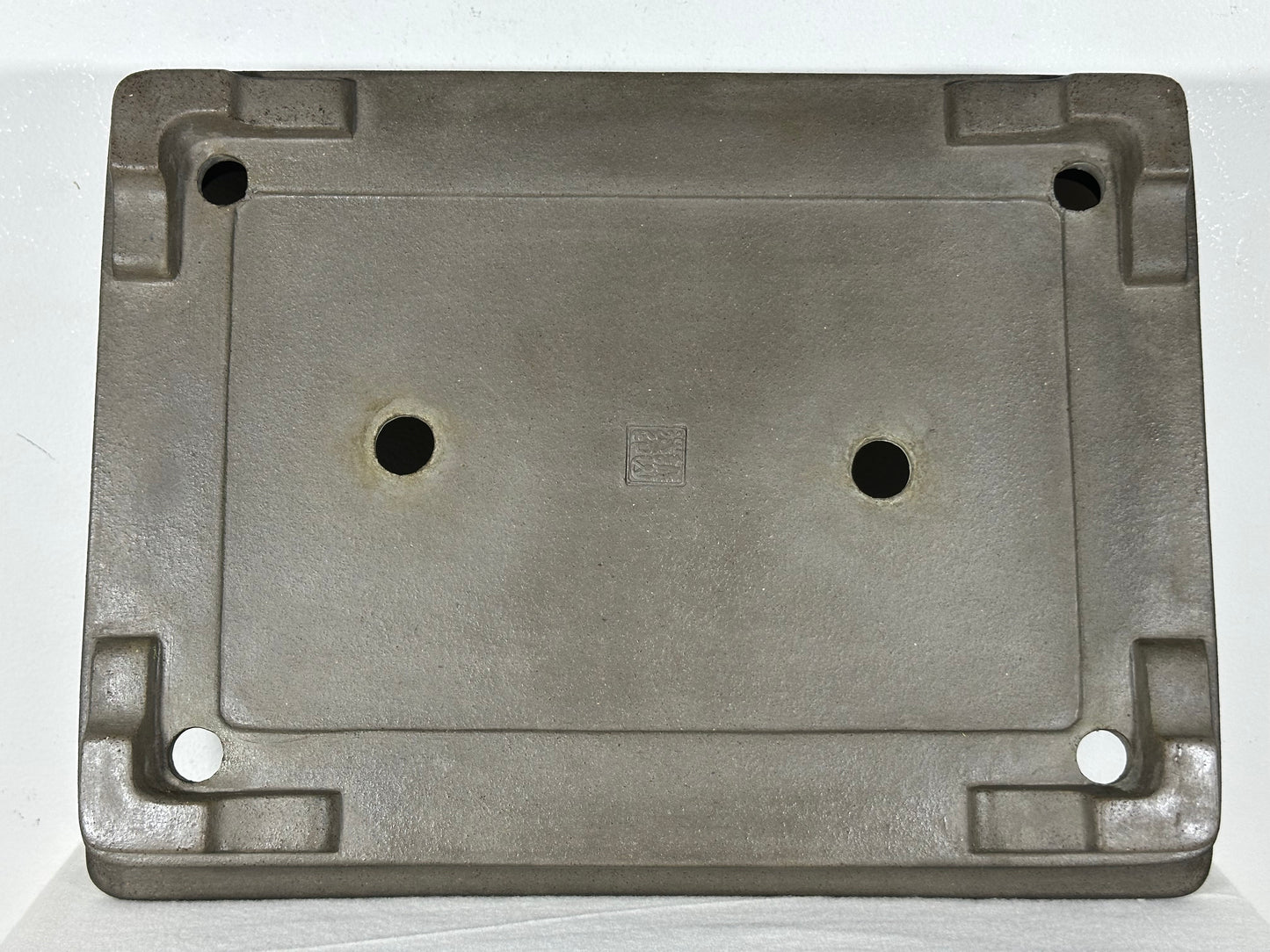 Preowned Japanese Tokoname Unglazed Rectangular Bonsai Pot Seizan - 15.25” By 11.25”