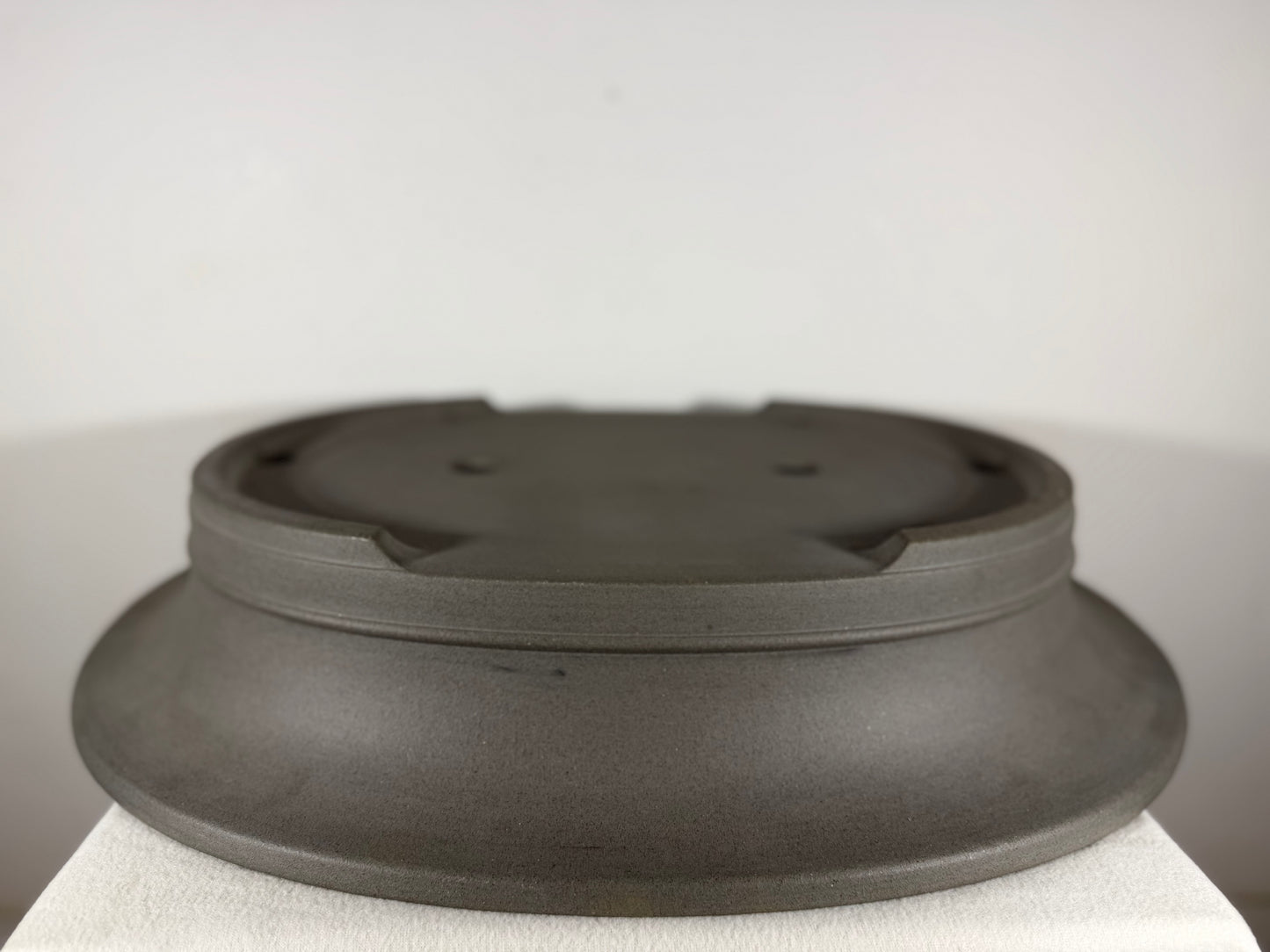 New Japanese Tokoname Unglazed Oval Bonsai Pot Kisen - 23” By 19”