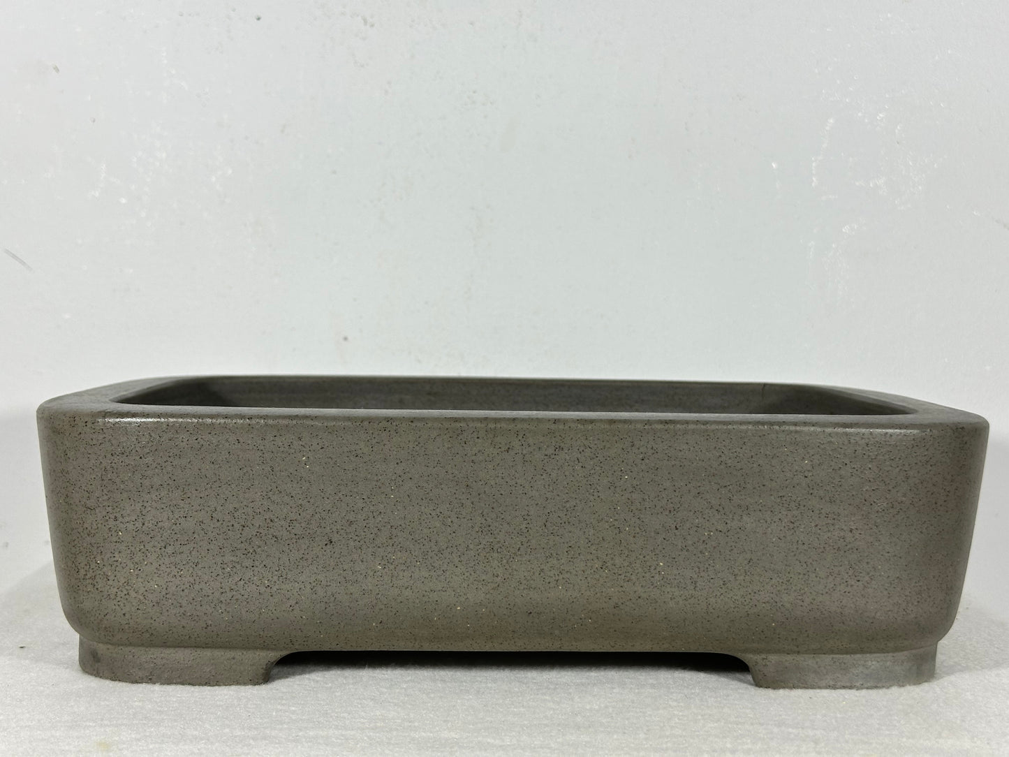 Preowned Japanese Tokoname Unglazed Rectangular Bonsai Pot Seizan - 13” By 9.5”