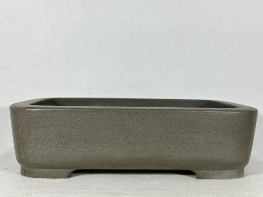 Preowned Japanese Tokoname Unglazed Rectangular Bonsai Pot Seizan - 13” By 9.5”