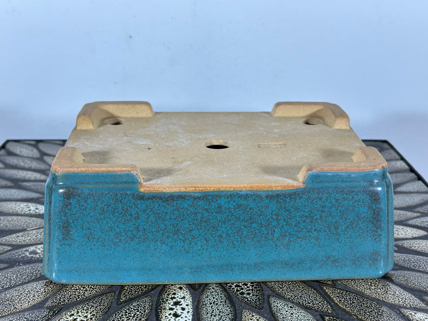 Preowned Japanese Tokoname Rectangular Bonsai Pot Reiho - 9.25” By 7”
