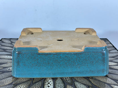 Preowned Japanese Tokoname Rectangular Bonsai Pot Reiho - 9.25” By 7”