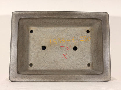 Preowned Japanese Tokoname Rectangular Bonsai Pot Seizan - 14” By 10.25”