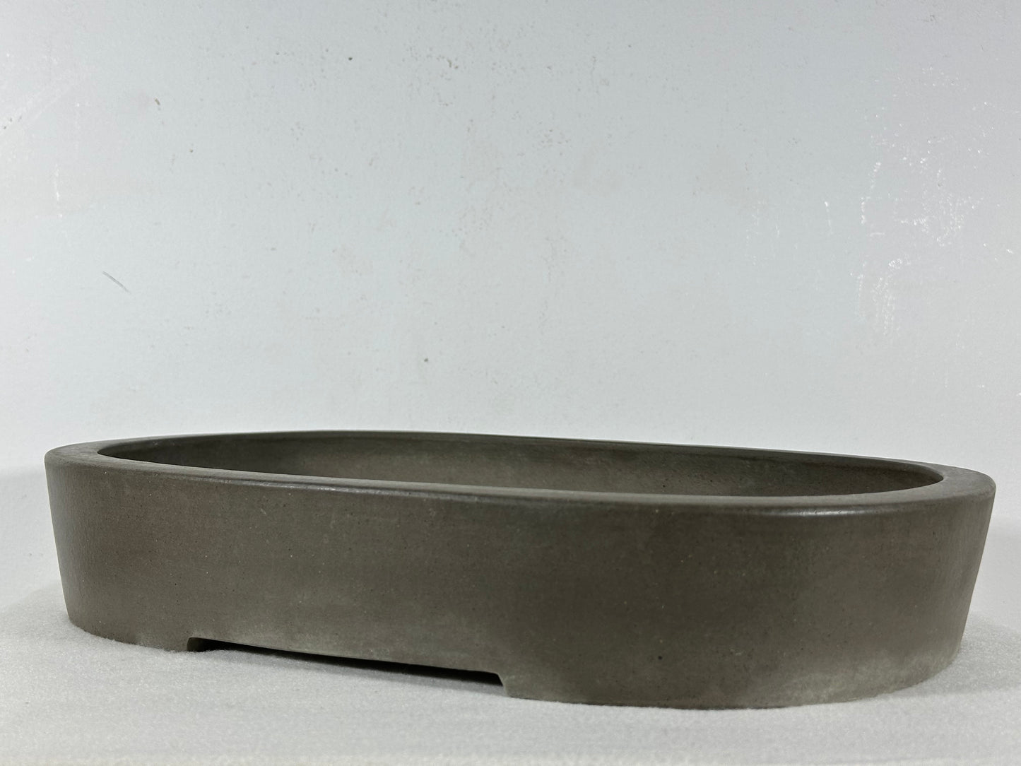Preowned Japanese Tokoname Unglazed Oval Bonsai Pot Seizan - 14.75” By 11.75”