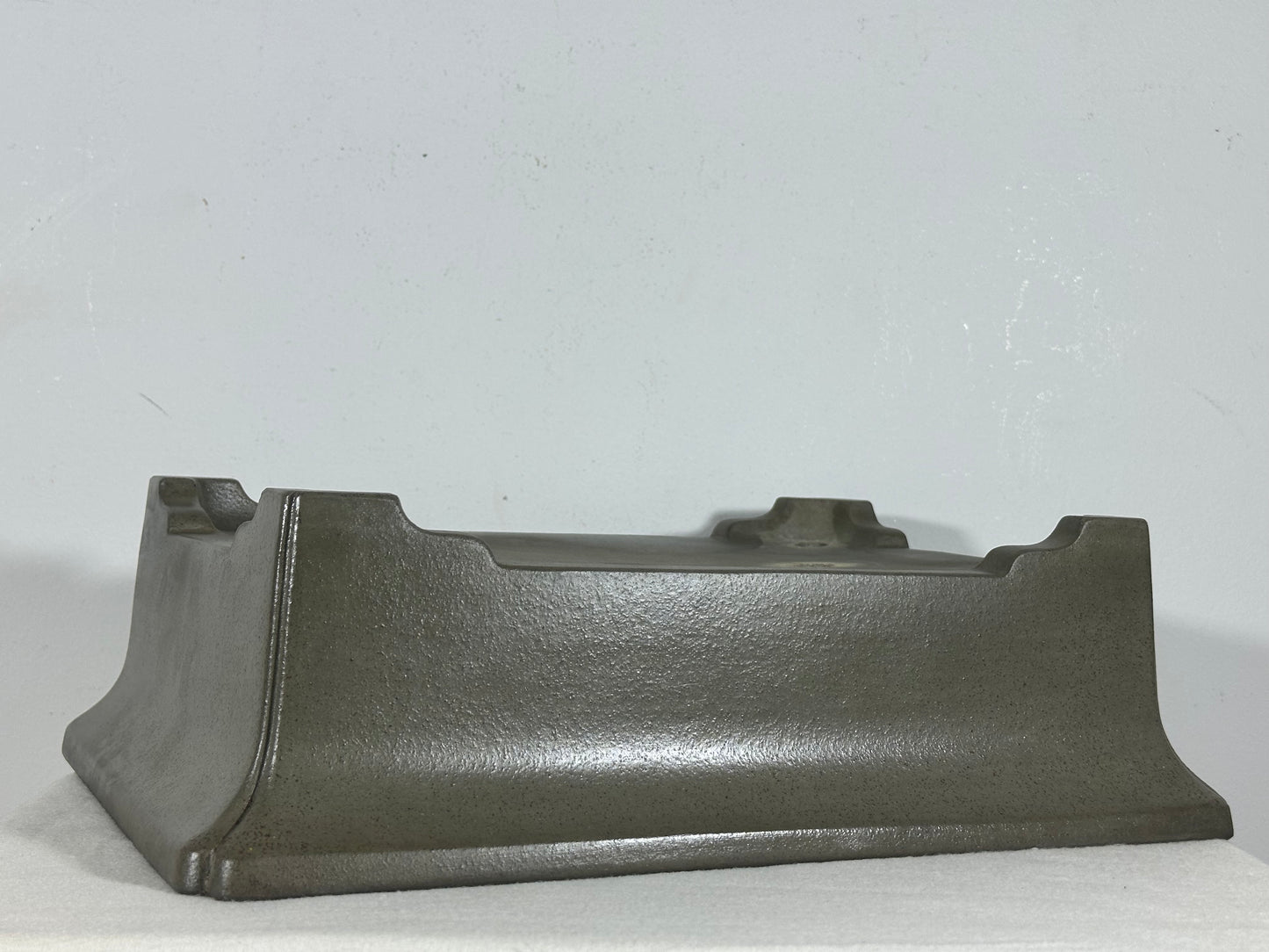 Preowned Japanese Tokoname Unglazed Rectangular Bonsai Pot Seizan - 15” By 11”