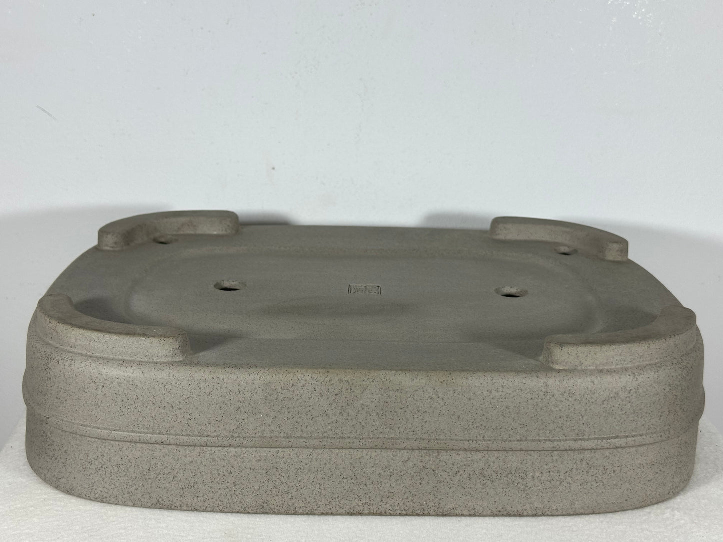 Preowned Japanese Tokoname Unglazed Rectangular Bonsai Pot Seizan - 15.25” By 11”