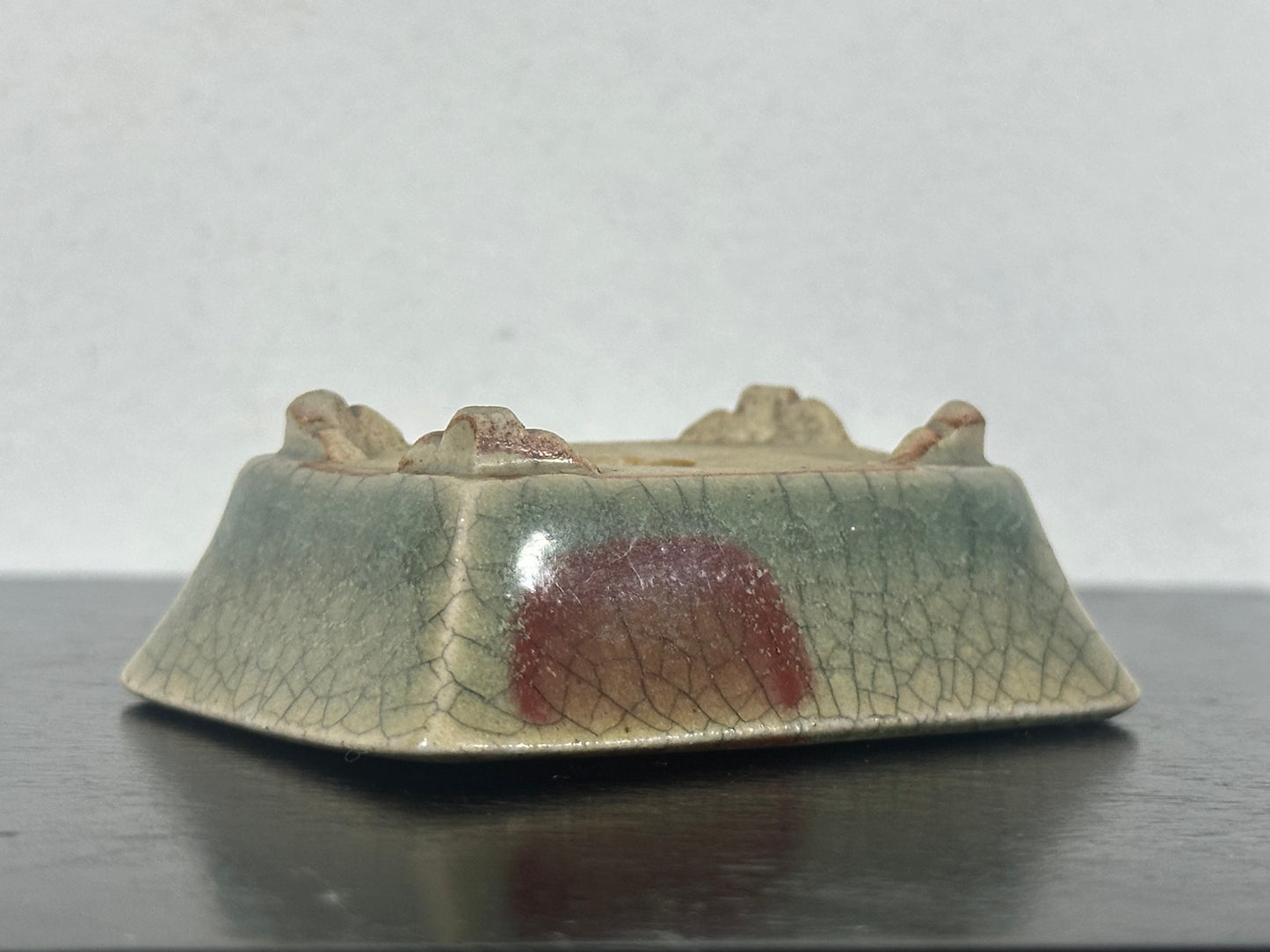 Preowned Vintage Japanese Rectangular Bonsai Pot By EIMEI - 2.5” By 1.75”
